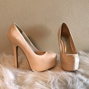 Nude heels (worn once)